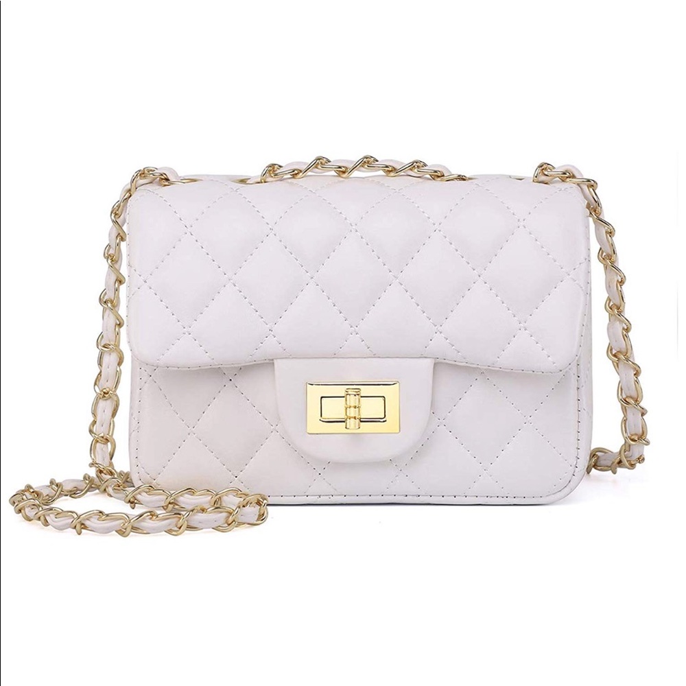 Quilted Luxury Hand Bag Purse with Chain Strap